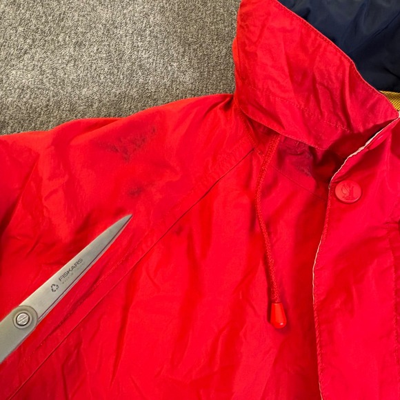 VTG Nautica Mens Red Windbreaker L Large Sailing Full Zip jacket Old Money Yacht - Picture 6 of 16